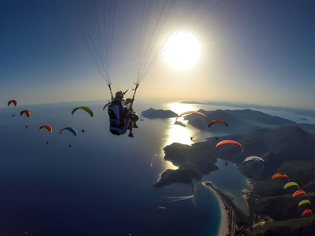 Widok podczas paralotniarstwa w Oludeniz
